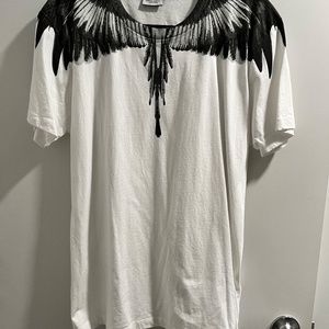 Marcelo Burlon County of Milan White T-Shirt with Black Wing Print